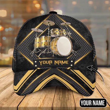 Personalized Baseball Cap Hat For Drummer Friend, To My Dad Drummer Gifts, My Son Drum Lover 3D Cap Hat Gift CO0452