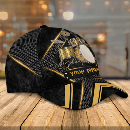 Personalized Baseball Cap Hat For Drummer Friend, To My Dad Drummer Gifts, My Son Drum Lover 3D Cap Hat Gift CO0452