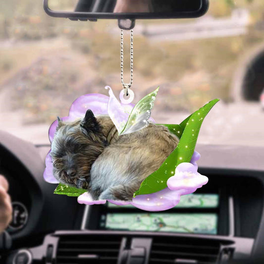 Cairn Terrier-Sleep On Fallen Leaves-Two Sided Ornament OO0553