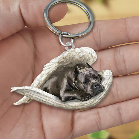 Cane Corso Sleeping Angel Acrylic Keychain Dog Sleeping keychain SO0082