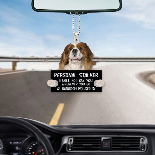 Cavalier King Charles Spaniel Personal Stalker Car Hanging Ornament Two Side Ornament OO1042