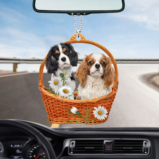 Cavalier King Charles Spaniel God'S Present Car Hanging Ornament Couple Dog Ornaments OO0963