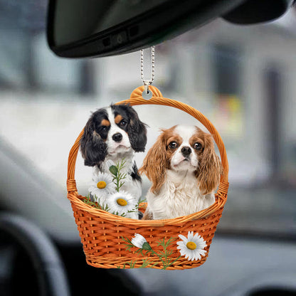 Cavalier King Charles Spaniel God'S Present Car Hanging Ornament Couple Dog Ornaments OO0963