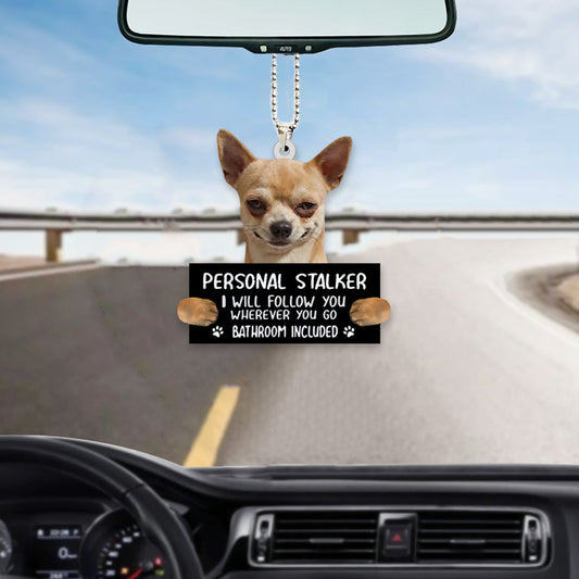 Chihuahua Personal Stalker Car Hanging Ornament Dog Ornament For New Car OO1040