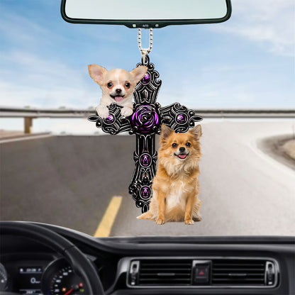 Chihuahua Pray For God Car Hanging Ornament Dog Pray For God Ornament Lasfour OO0771