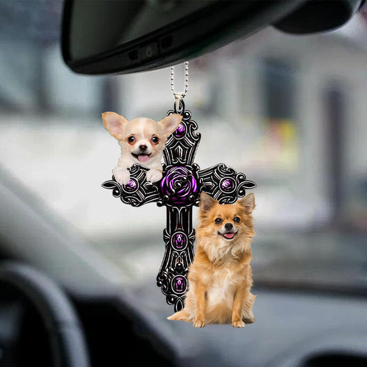 Chihuahua Pray For God Car Hanging Ornament Dog Pray For God Ornament Lasfour OO0771