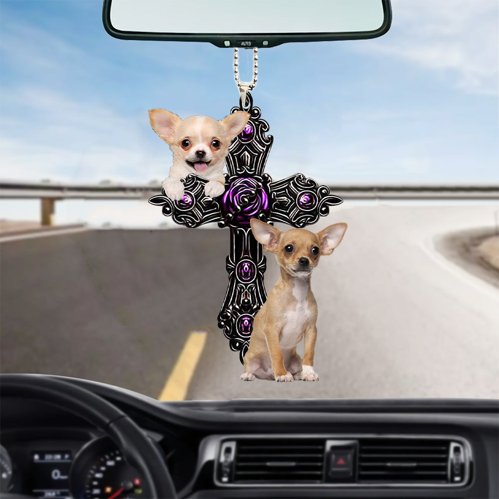 Chihuahua Pray For God Car Ornament Dog Pray For God Ornament Lasfour OO0693