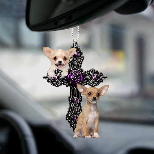 Chihuahua Pray For God Car Ornament Dog Pray For God Ornament Lasfour OO0693