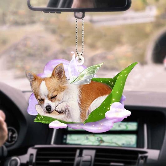 Chihuahua-Sleep On Fallen Leaves-Two Sided Ornament OO0549