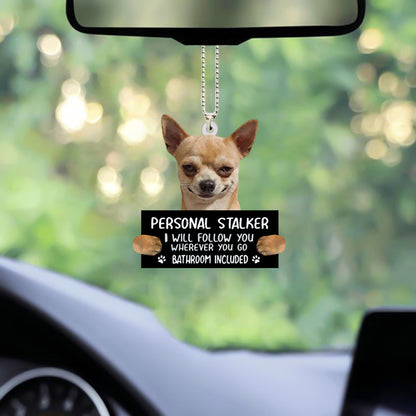 Chihuahua Personal Stalker Car Hanging Ornament Dog Ornament For New Car OO1040