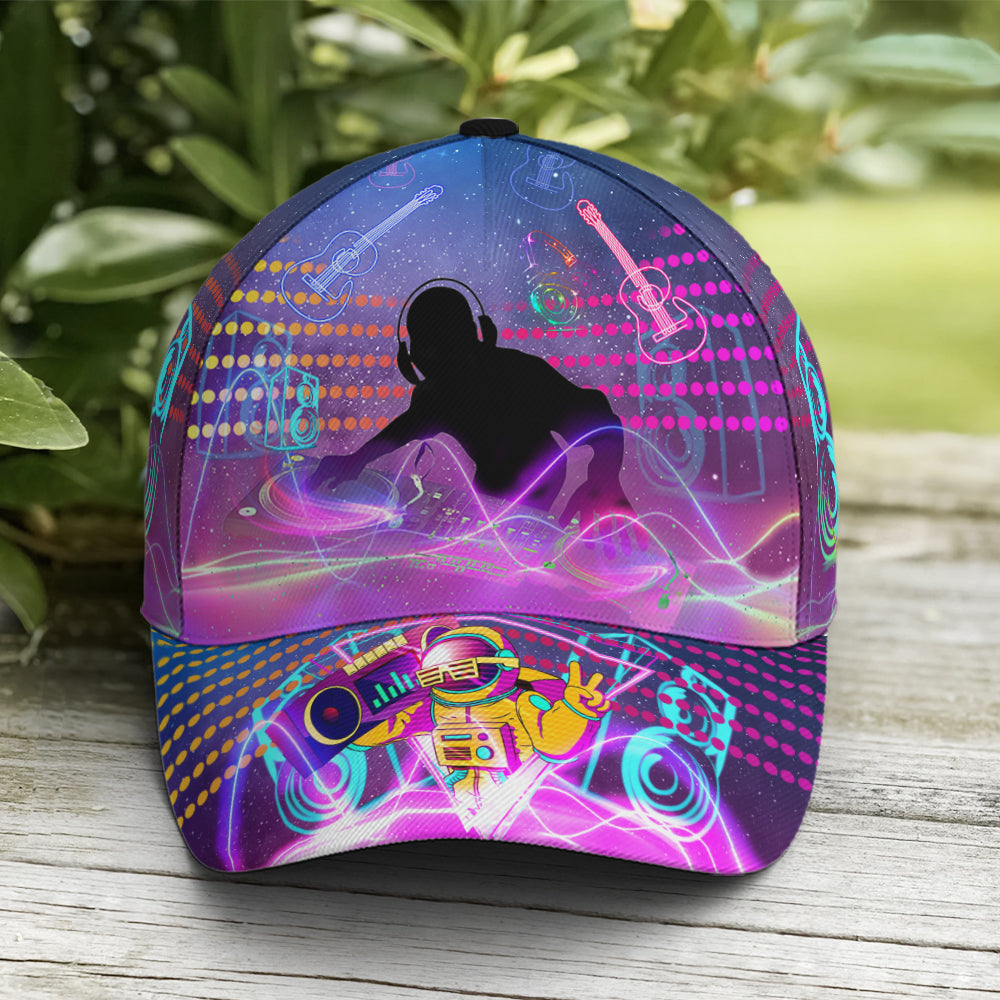 DJ Rhythm Neon Artwork Baseball Cap Lasfour CO0853