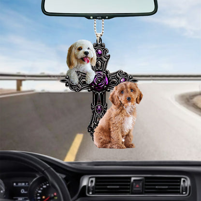 Cockapoo Pray For God Car Hanging Ornament Dog Pray For God Ornament Lasfour OO0758