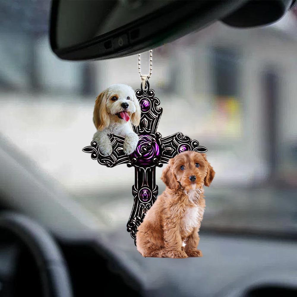 Cockapoo Pray For God Car Hanging Ornament Dog Pray For God Ornament Lasfour OO0758