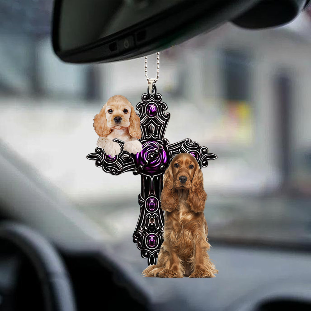 Cocker Spaniel Pray For God Car Hanging Ornament Dog Pray For God Ornament Lasfour OO0770