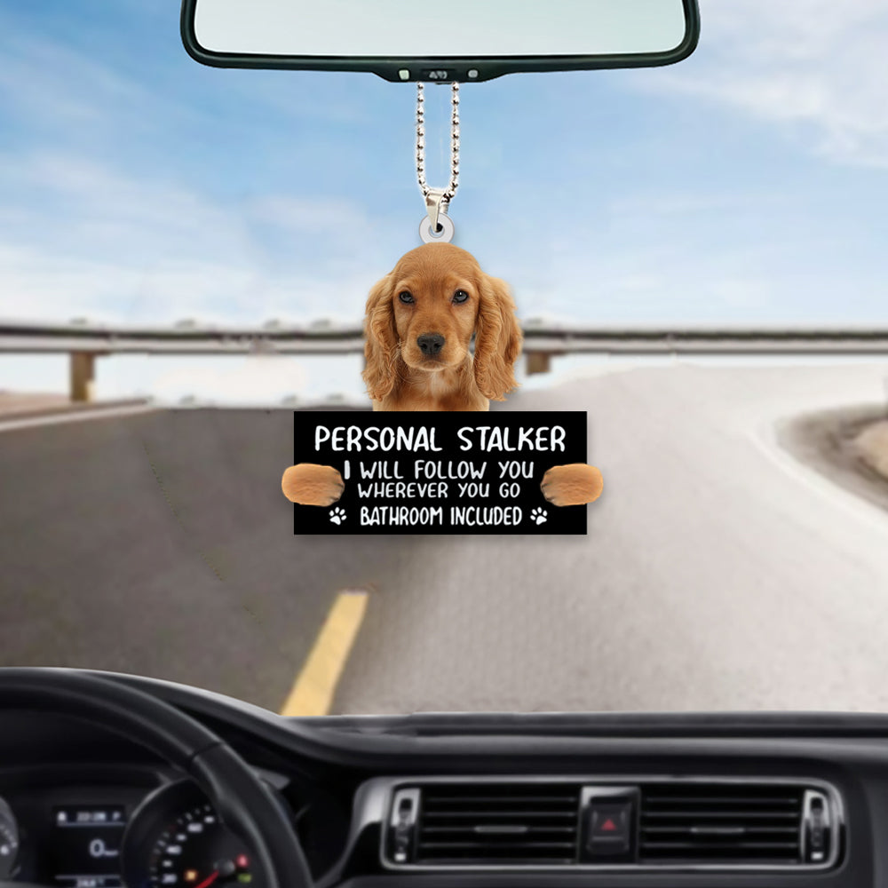 Cocker Spaniel Personal Stalker Car Acrylic Hanging Ornament OO1032