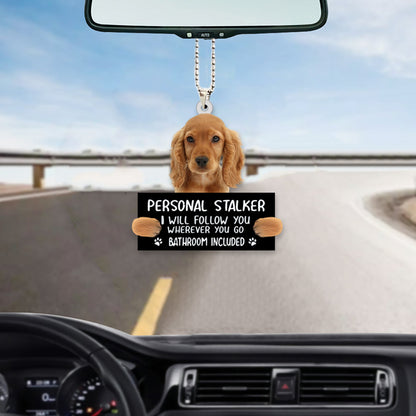 Cocker Spaniel Personal Stalker Car Acrylic Hanging Ornament OO1032