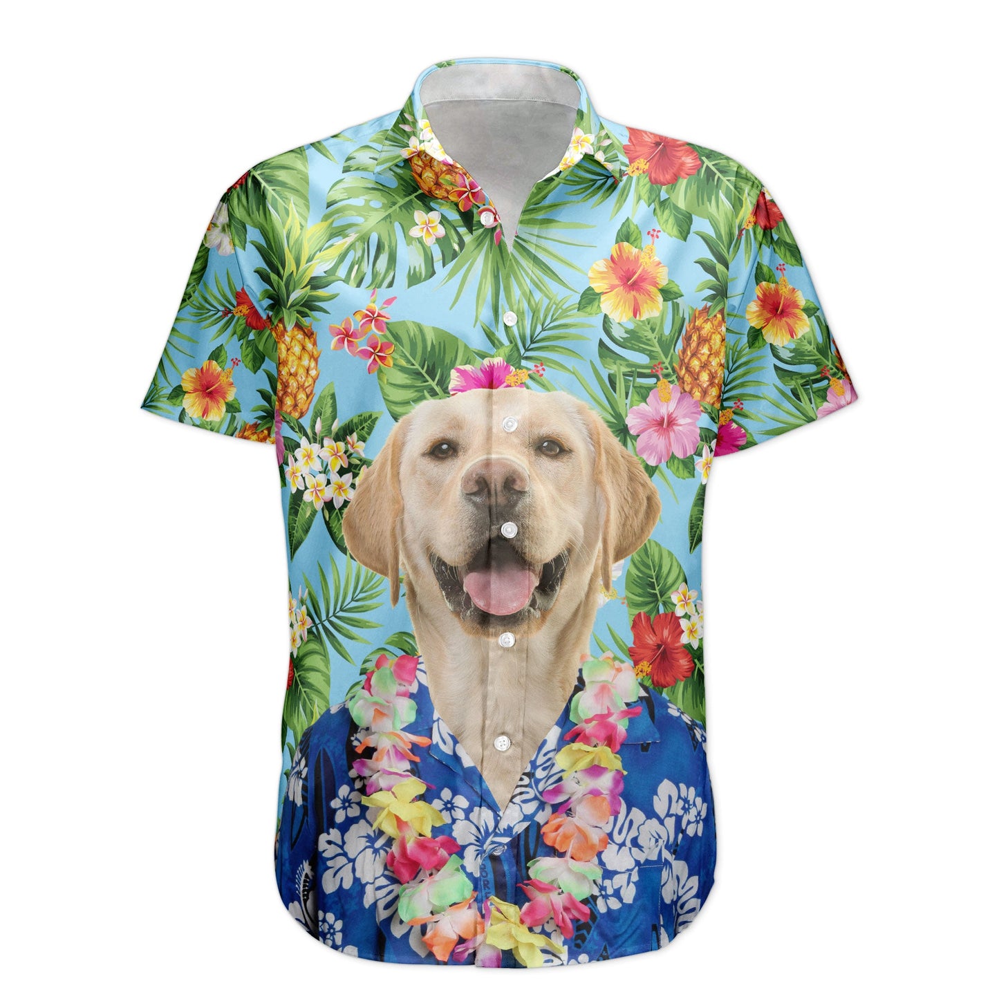 Custom Big Face Funny Photo Summer For Pet Lovers - Custom Photo Hawaiian Shirts HA0058