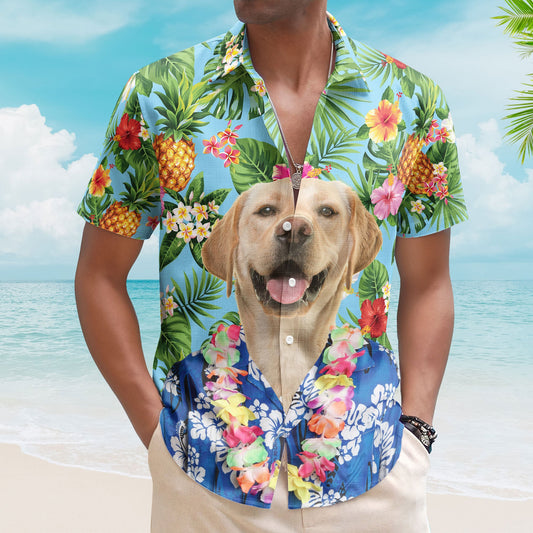 Custom Big Face Funny Photo Summer For Pet Lovers - Custom Photo Hawaiian Shirts HA0058