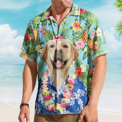 Custom Big Face Funny Photo Summer For Pet Lovers - Custom Photo Hawaiian Shirts HA0058