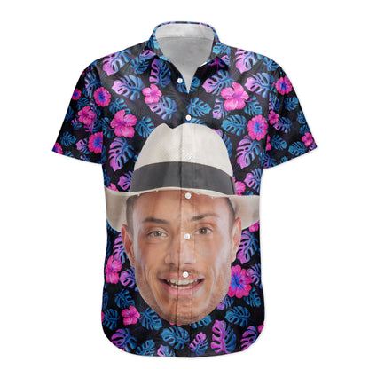 Custom Big Face Funny Photo Tropical Hawaii For Men, Women - Custom Photo Hawaiian Shirts HA0120