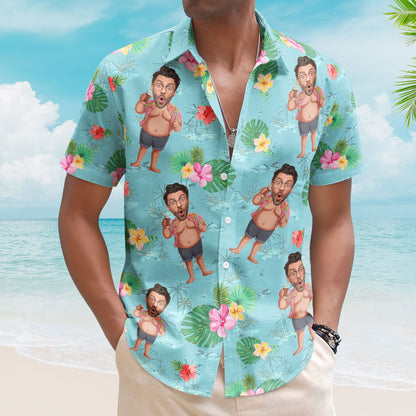 Custom Face Funny - Personalized Photo Hawaiian Shirt HA0077