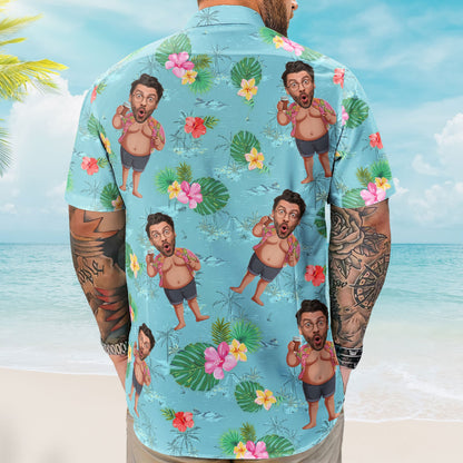 Custom Face Funny - Personalized Photo Hawaiian Shirt HA0077