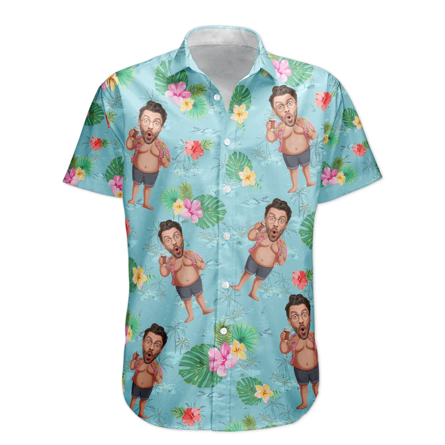 Custom Face Funny - Personalized Photo Hawaiian Shirt HA0077