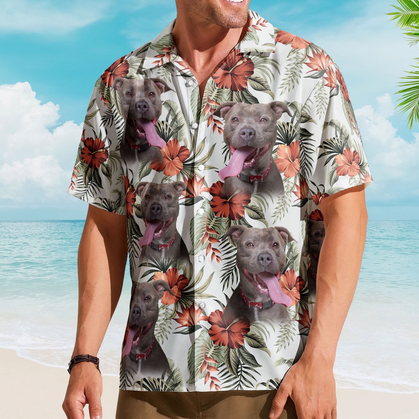 Custom Face Funny Photo Aloha For Pet Lovers - Custom Photo Hawaiian Shirts HA0036