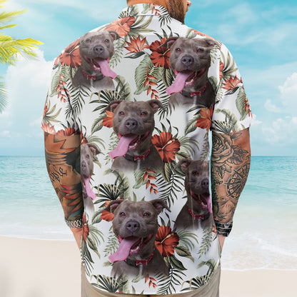 Custom Face Funny Photo Aloha For Pet Lovers - Custom Photo Hawaiian Shirts HA0036