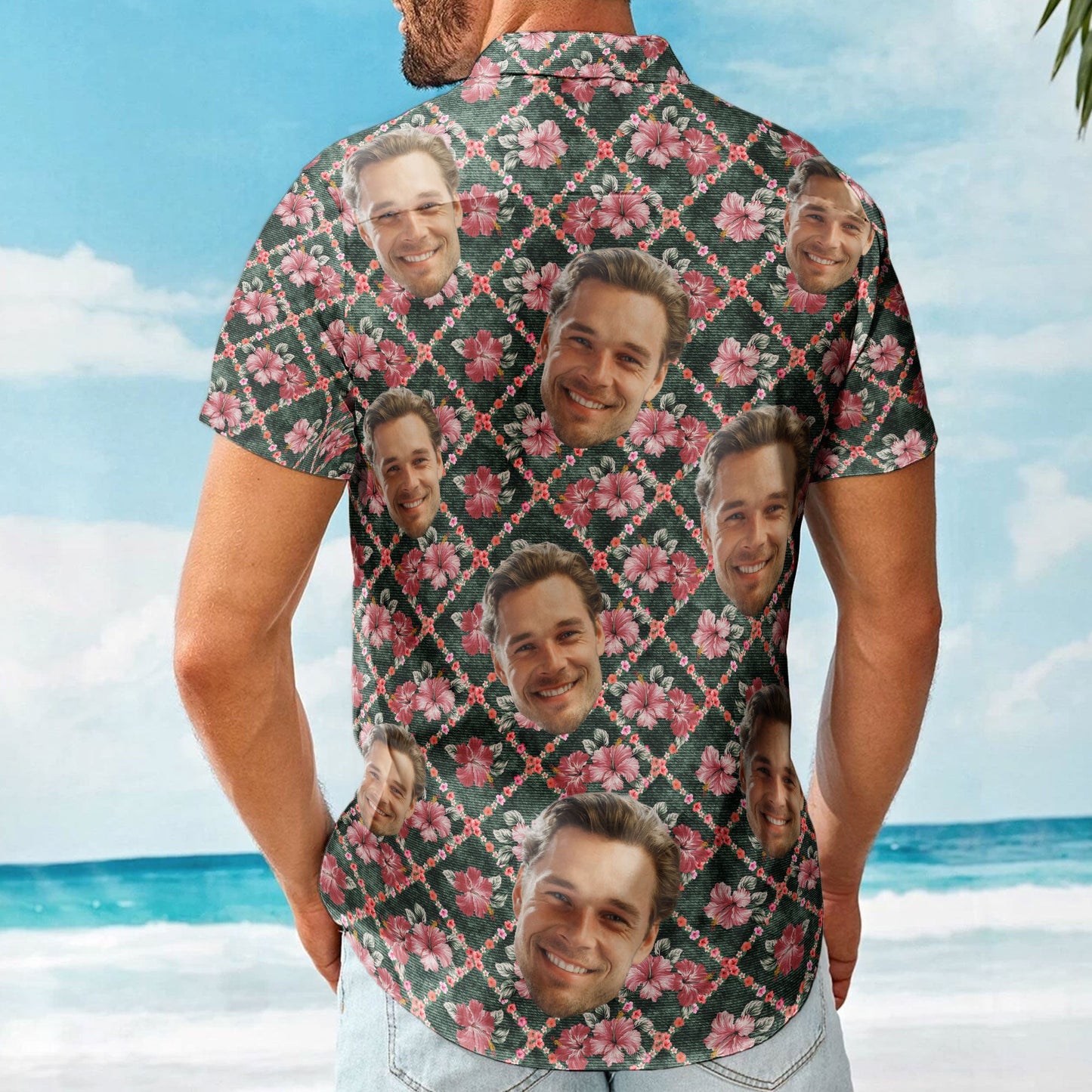 Custom Face Funny Photo For Family, Friends, Pet Lovers - Custom Photo Hawaiian Shirt HA0045