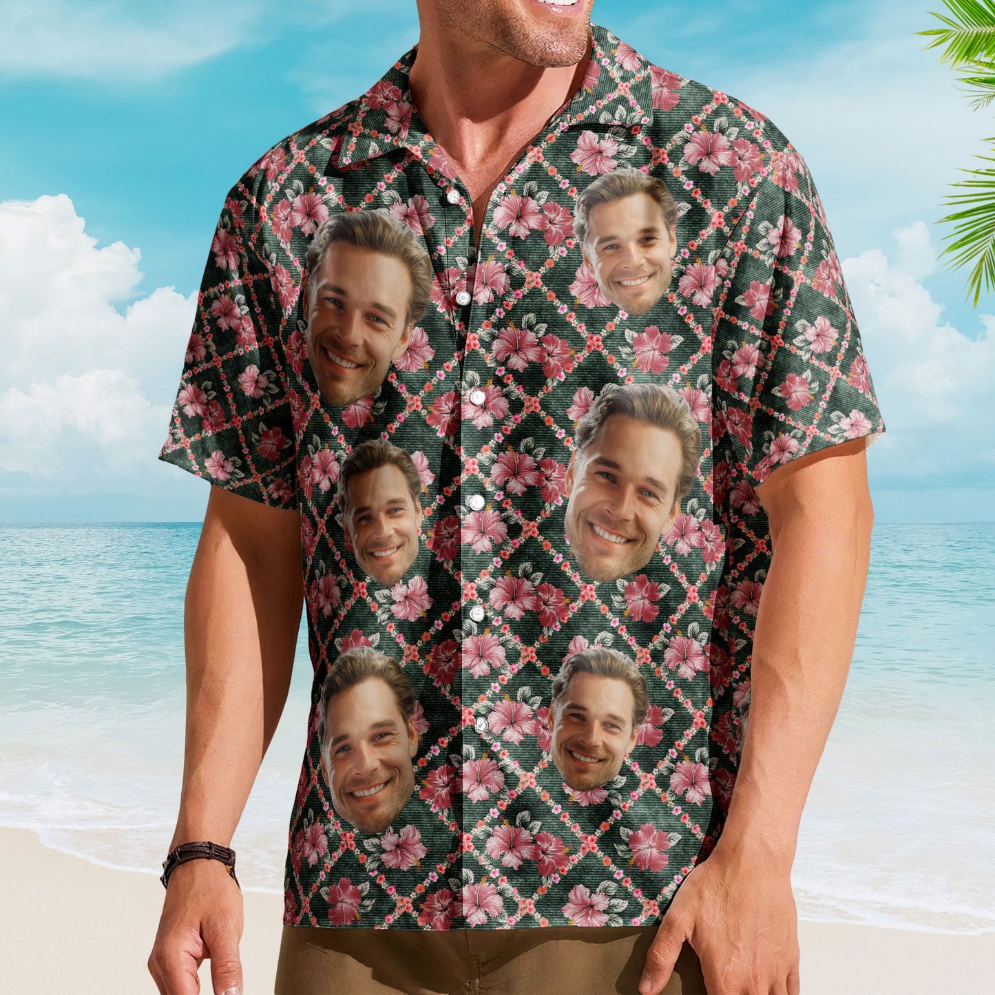 Custom Face Funny Photo For Family, Friends, Pet Lovers - Custom Photo Hawaiian Shirt HA0045