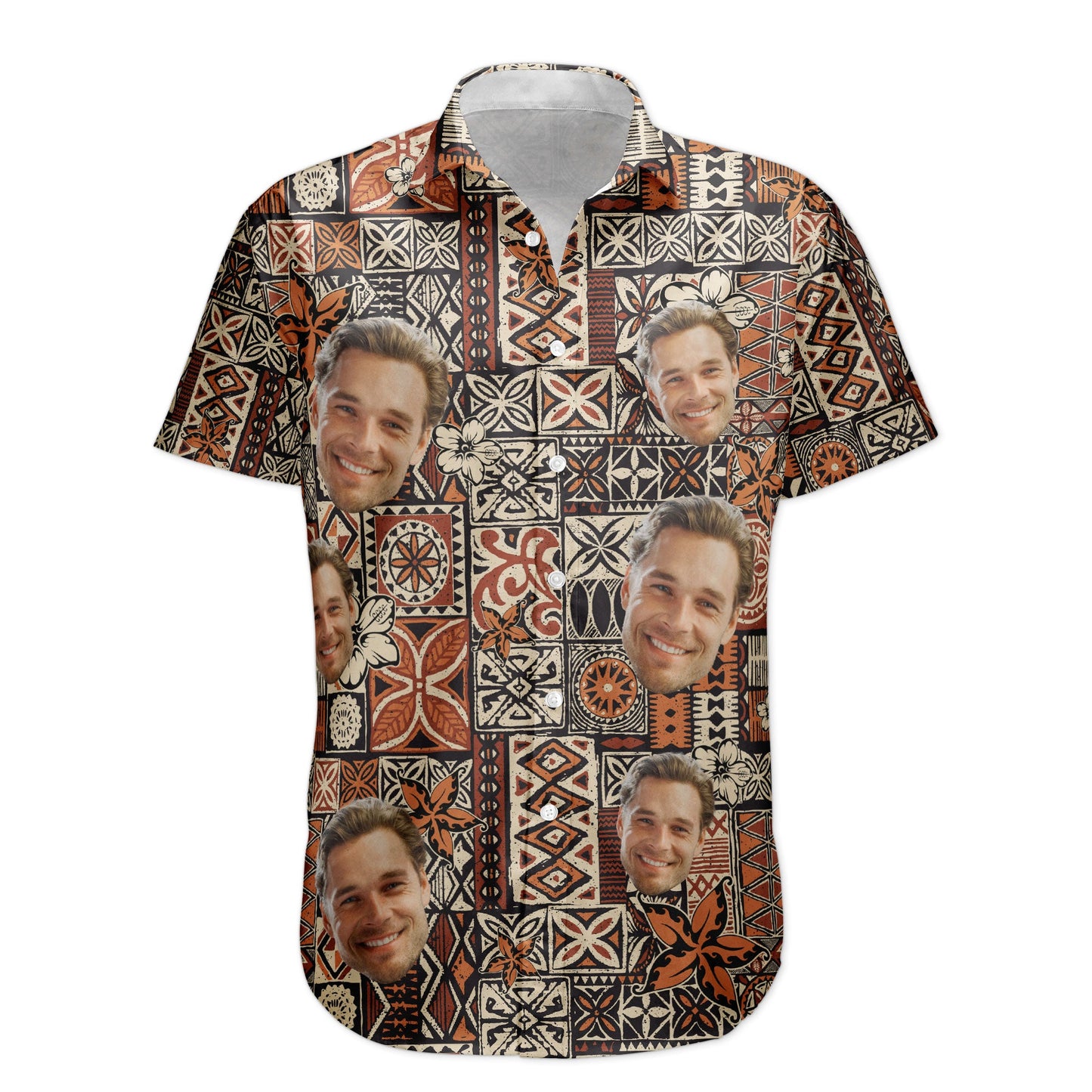 Custom Face Funny Photo Hawaii Tribal For Men, Women - Custom Photo Hawaiian Shirts HA0126