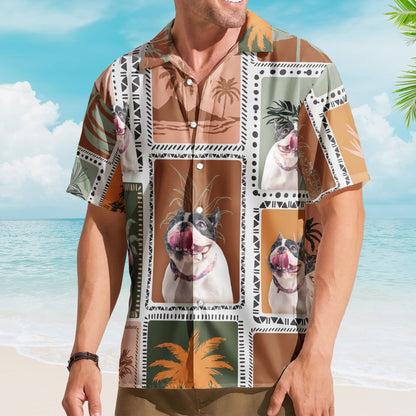 Custom Face Funny Photo Retro Tropical Palm Trees For Men, Women - Custom Photo Hawaiian Shirts HA0041