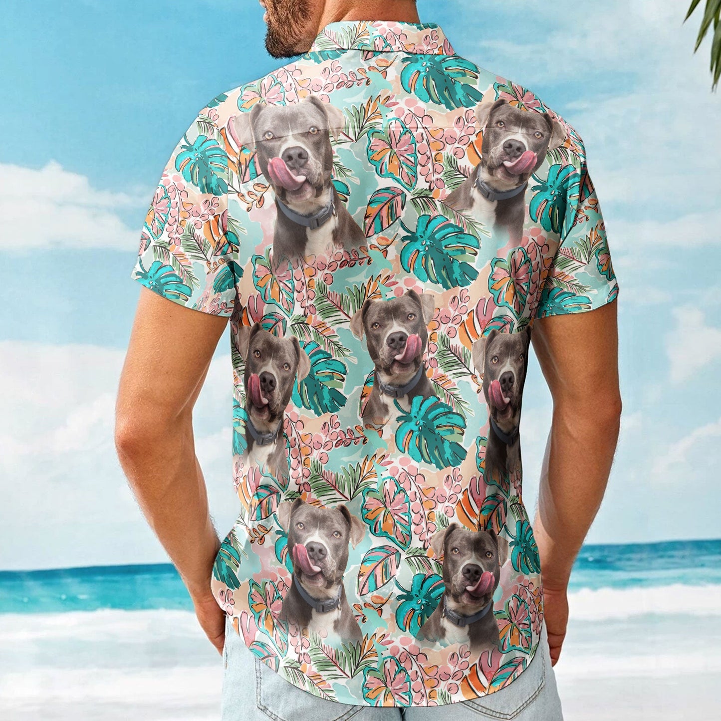 Custom Face Funny Photo Tropical Aloha For Pet Lovers - Custom Photo Hawaiian Shirts HA0116