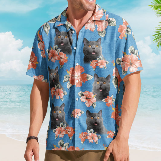 Custom Face Funny Photo Tropical Hibiscus Aloha For Men, Women - Custom Photo Hawaiian Shirts HA0013