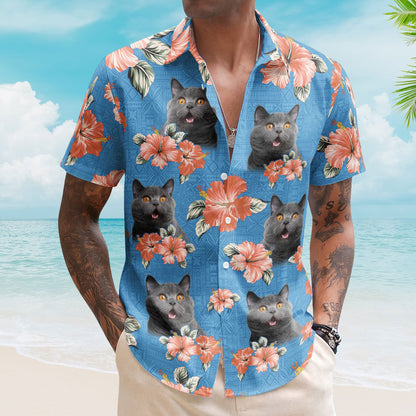 Custom Face Funny Photo Tropical Hibiscus Aloha For Men, Women - Custom Photo Hawaiian Shirts HA0013