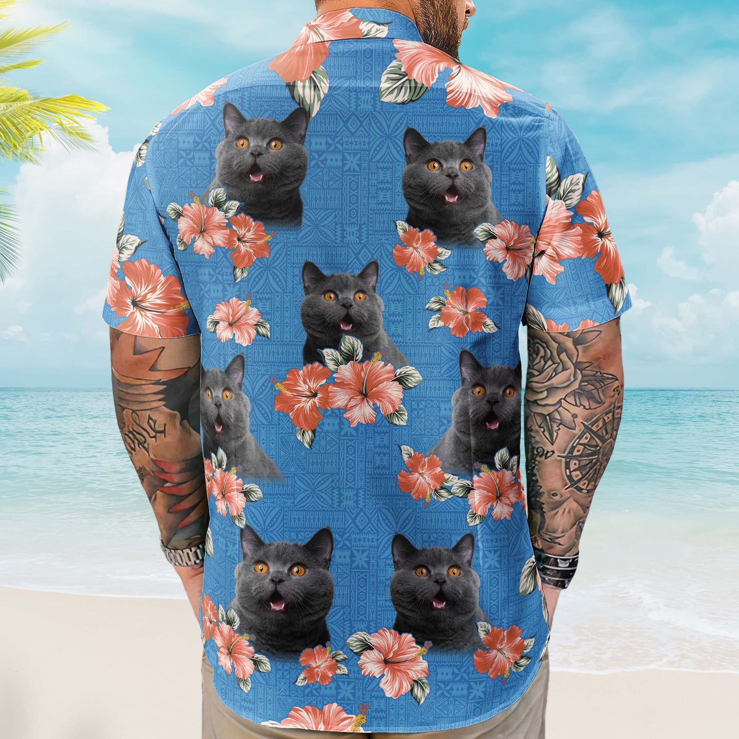 Custom Face Funny Photo Tropical Hibiscus Aloha For Men, Women - Custom Photo Hawaiian Shirts HA0013