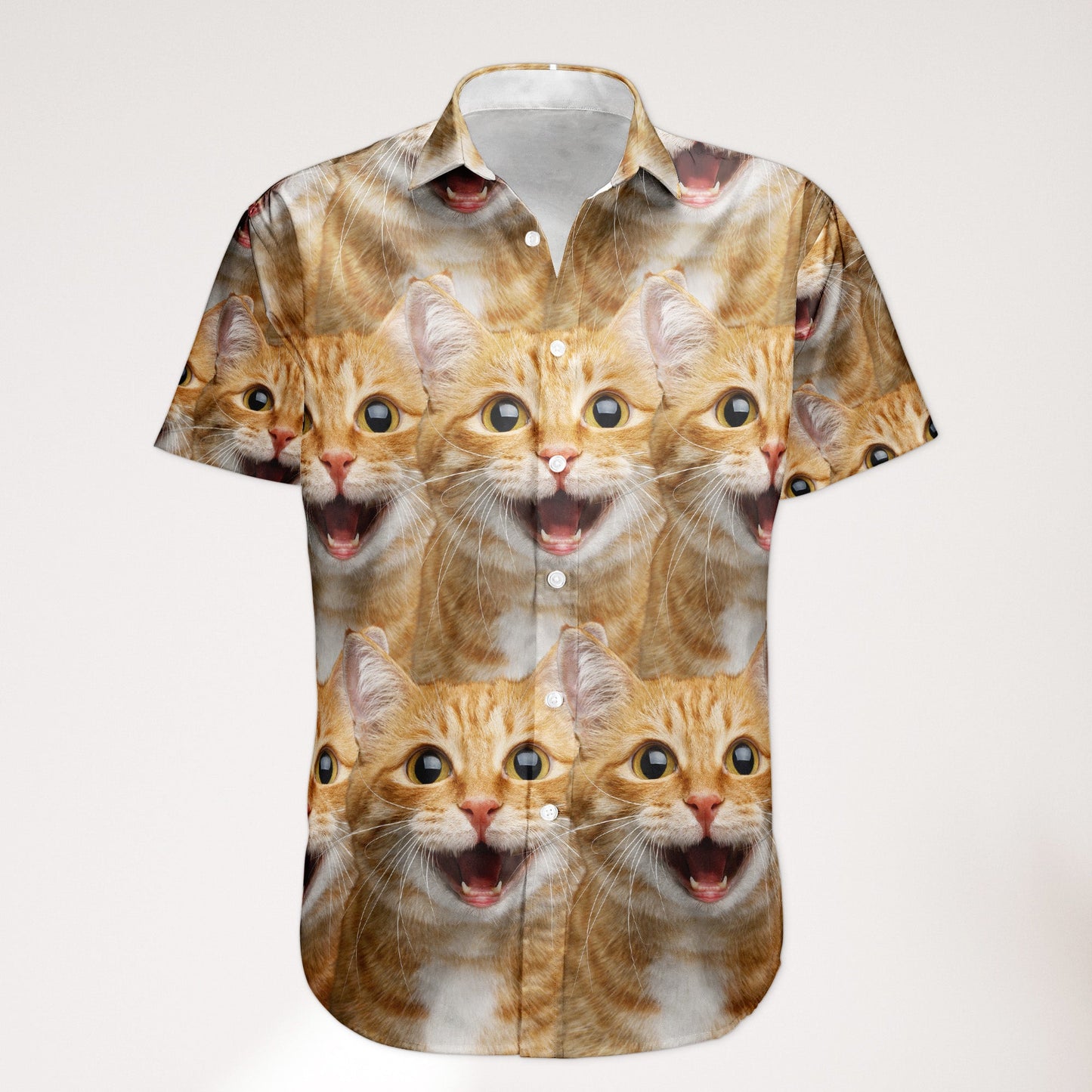 Custom Face Funny Summer For Cat Lovers - Personalized Photo Hawaiian Shirt HA0087