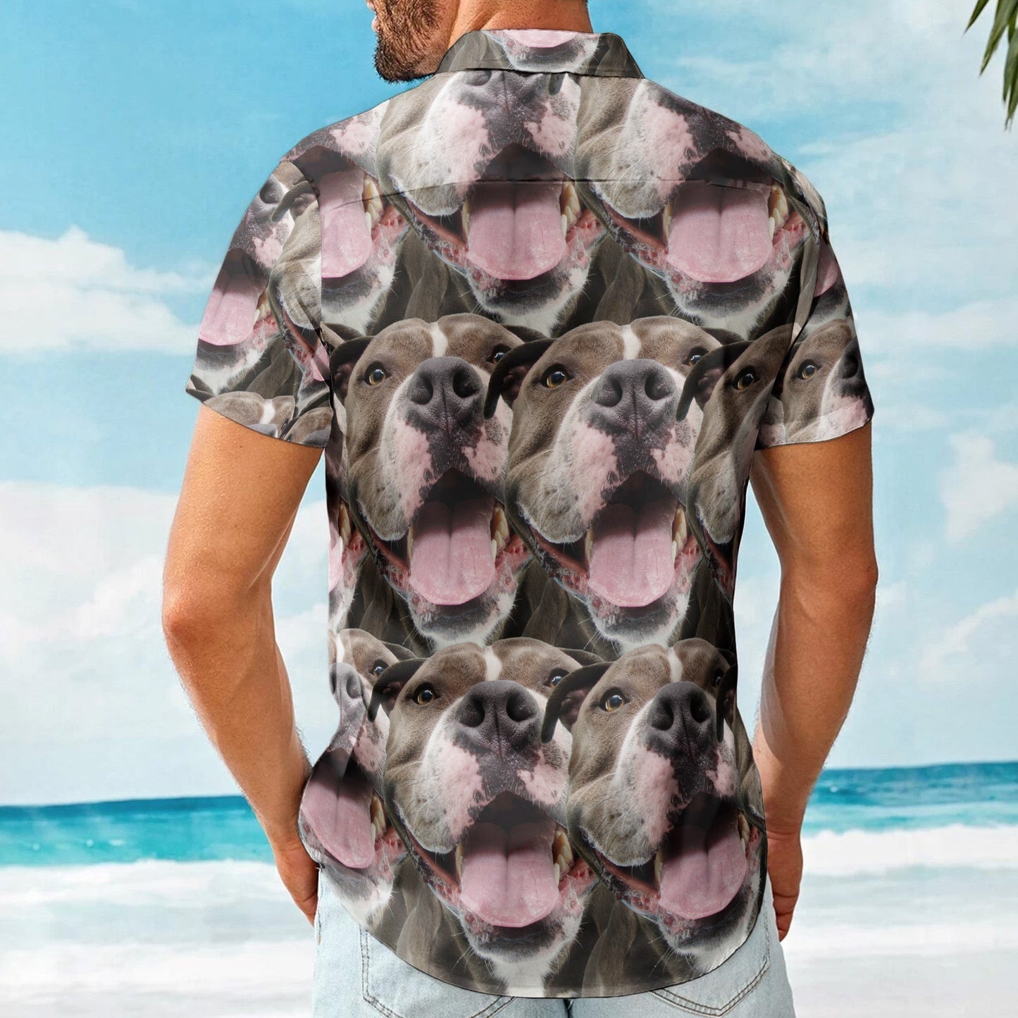 Custom Face Funny Summer For Dog Lovers - Personalized Photo Hawaiian Shirt HA0062