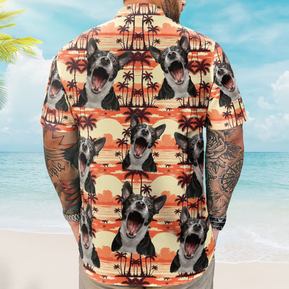 Custom Funny Photo Hawaii Floral Beach Men Husband - Custom Photo Hawaiian Shirt HA0109