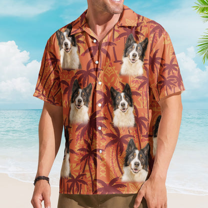 Custom Pet Funny Photo With Tropical Palm Trees - Custom Photo Hawaiian Shirts HA0121