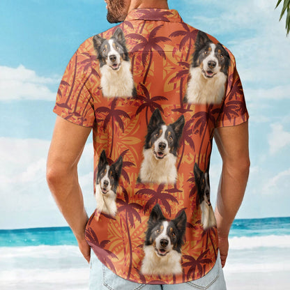 Custom Pet Funny Photo With Tropical Palm Trees - Custom Photo Hawaiian Shirts HA0121