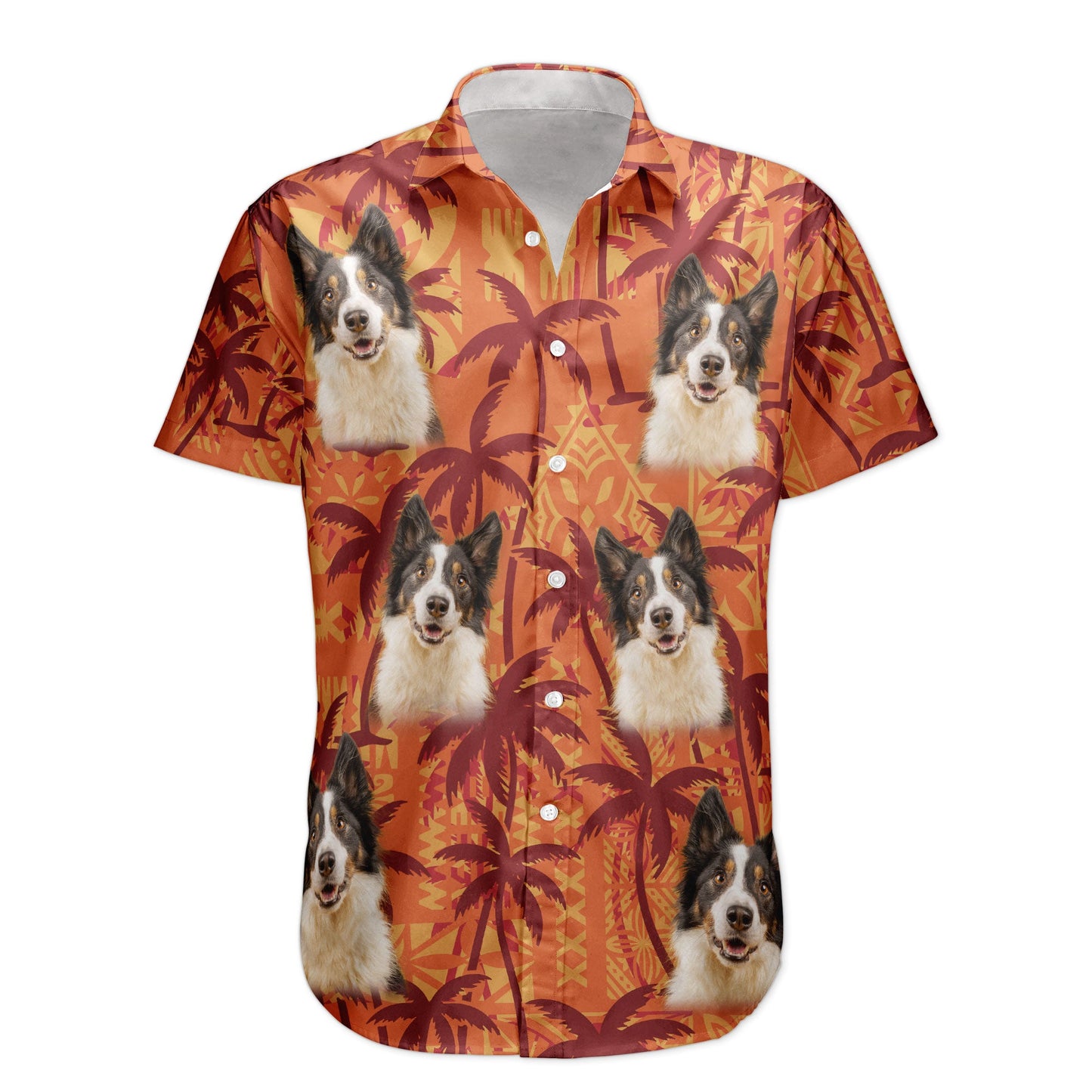 Custom Pet Funny Photo With Tropical Palm Trees - Custom Photo Hawaiian Shirts HA0121