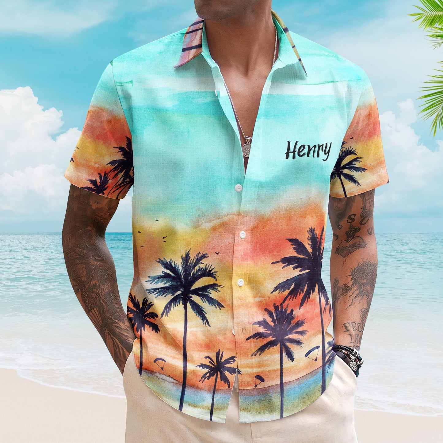 Custom Photo Family Vacation - Personalized Photo Hawaiian Shirt HA0081