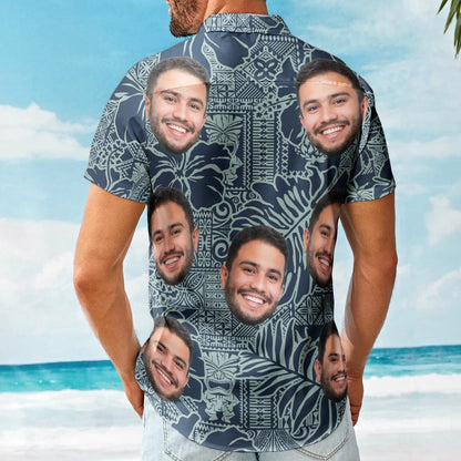 Custom Photo Funny Pet Family Friends Tiki Bar Summer - Custom Photo Hawaiian Shirts HA0026