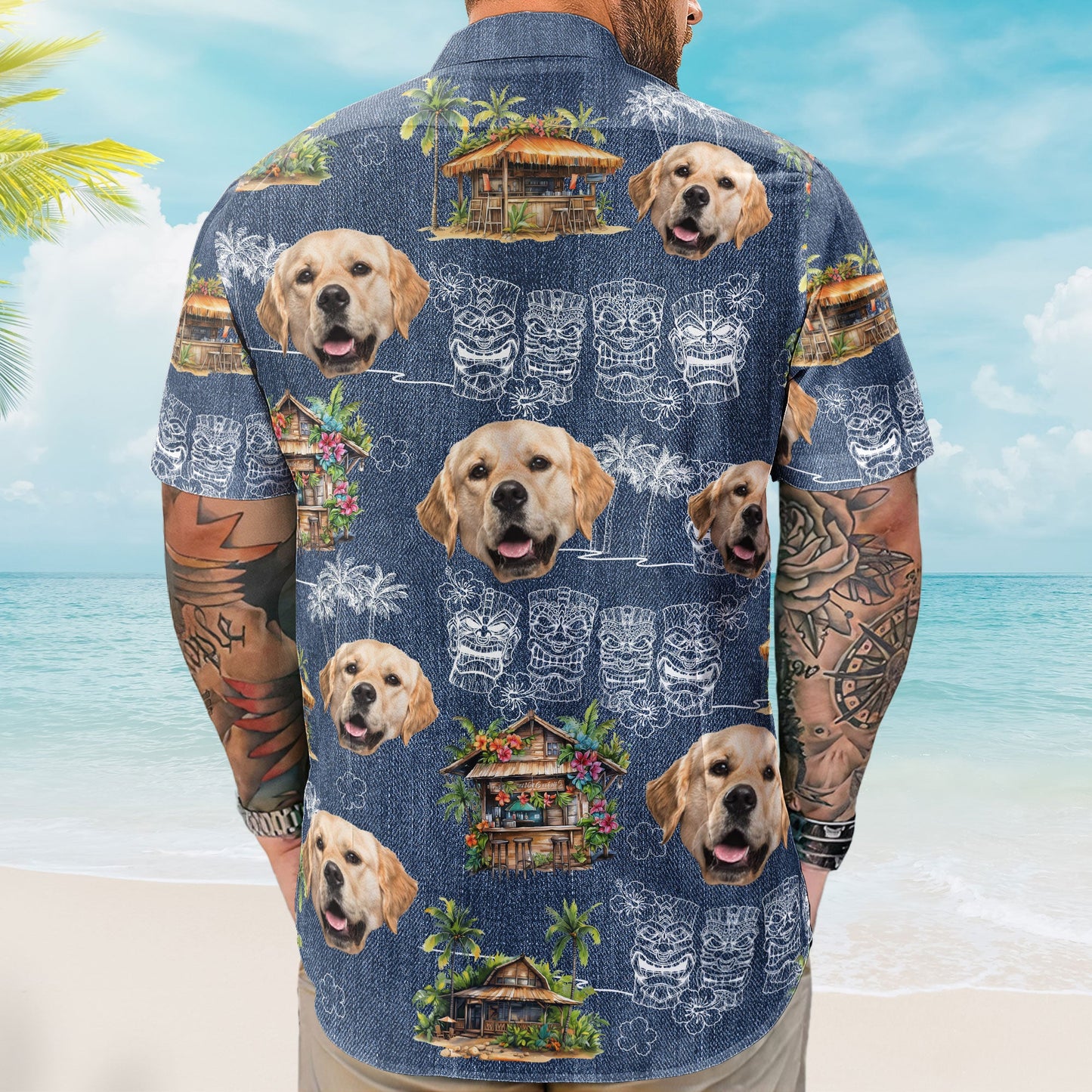 Custom Photo Tiki Summer Family Friends Boss - Custom Photo Hawaiian Shirts HA0125