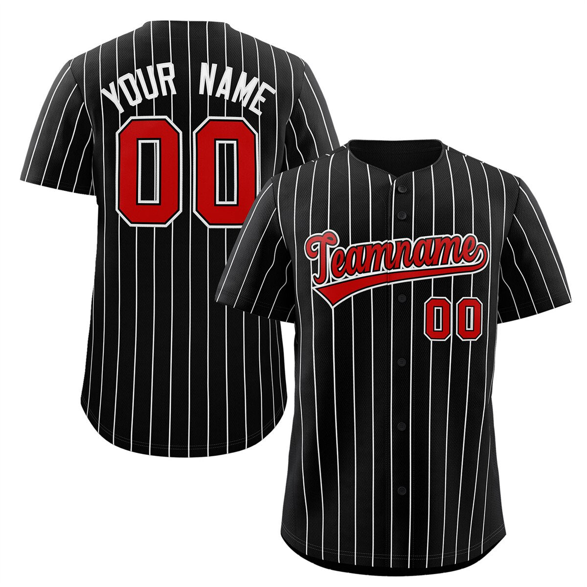 Custom Pinstripe Baseball Jersey Button Down Shirt Printed or Personalized Name Number for Men Women SO0239