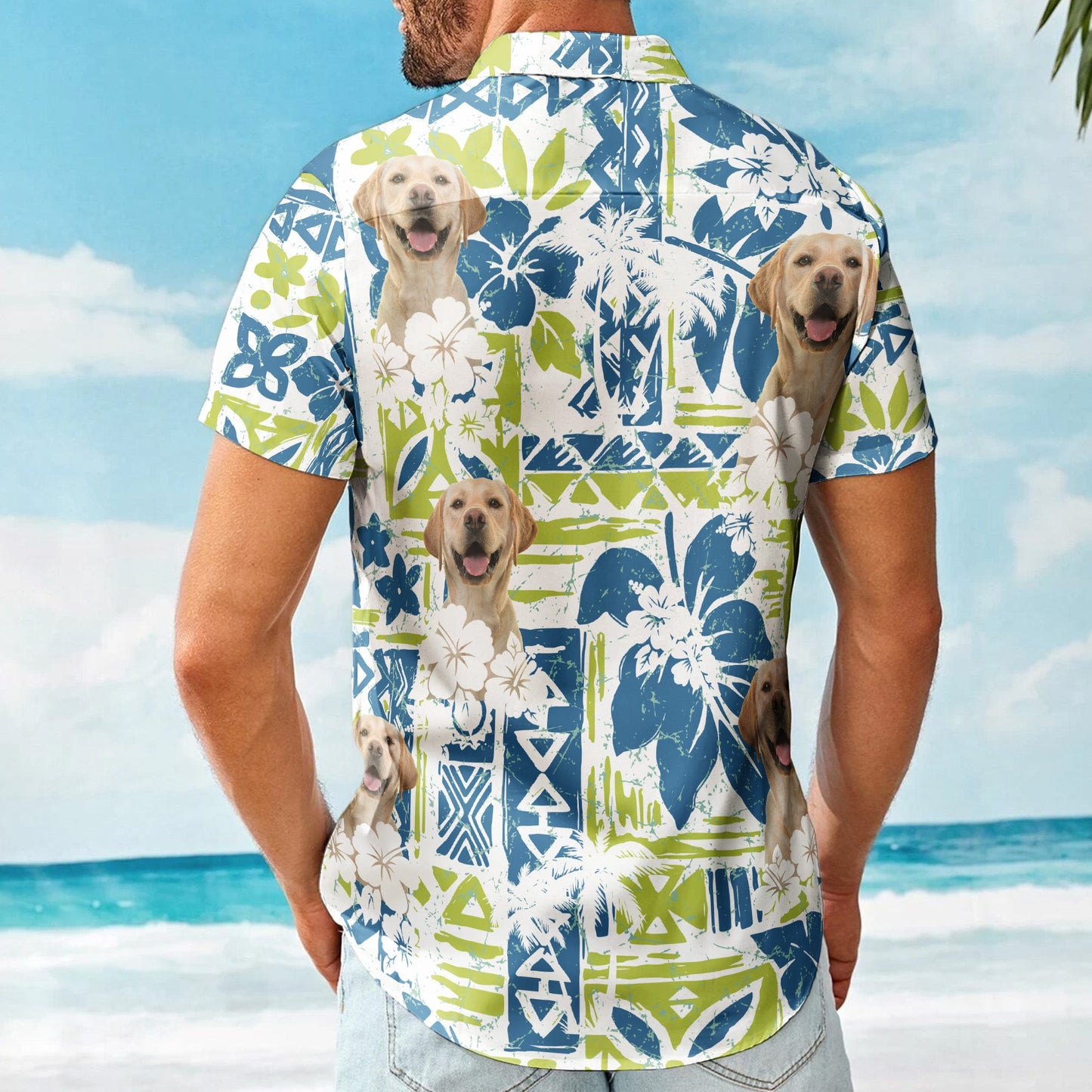 Custom Photo Funny Pet Family Friends Summer Tiki Bar - Custom Photo Hawaiian Shirts HA0123