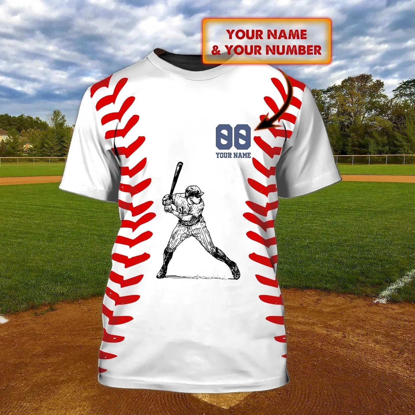 Personalized Name Baseball Men Shirt, Unisex T Shirt For Baseball Team, Baseball Gifts TO2501