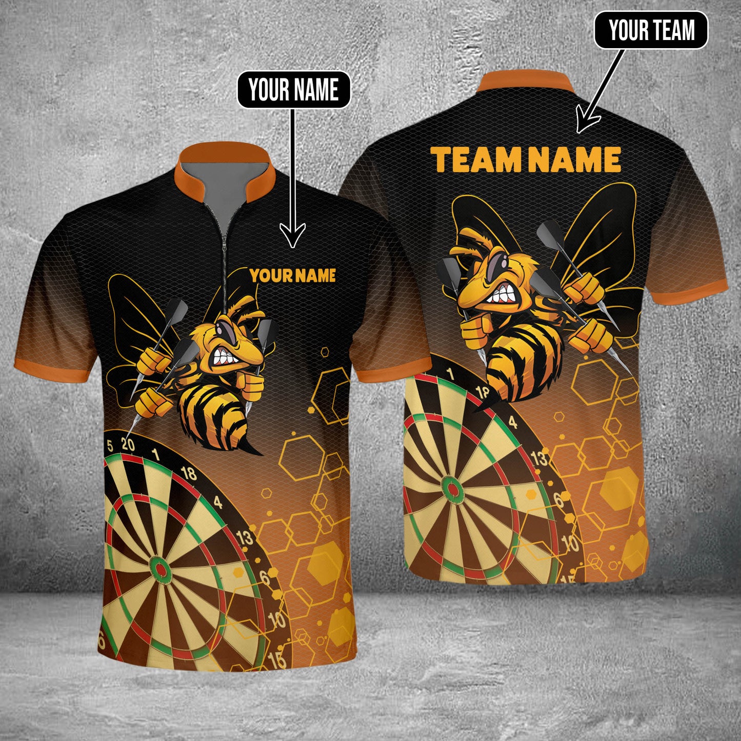 Lasfour Bee Darts Board Personalized Name, Team Name 3D Shirt DMA0025